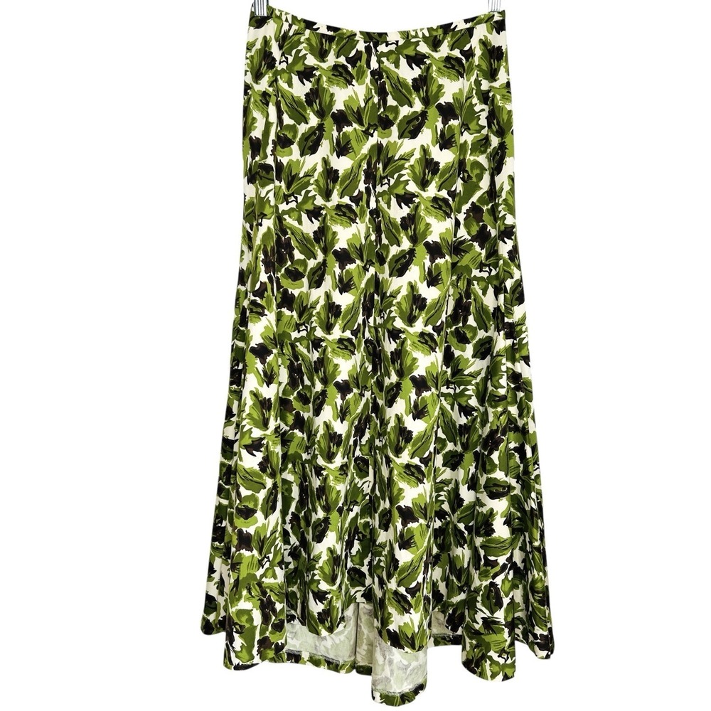 J Peterman Floral Maxi Skirt Womens 6 Cottage Retro Preppy Full Coastal Classic